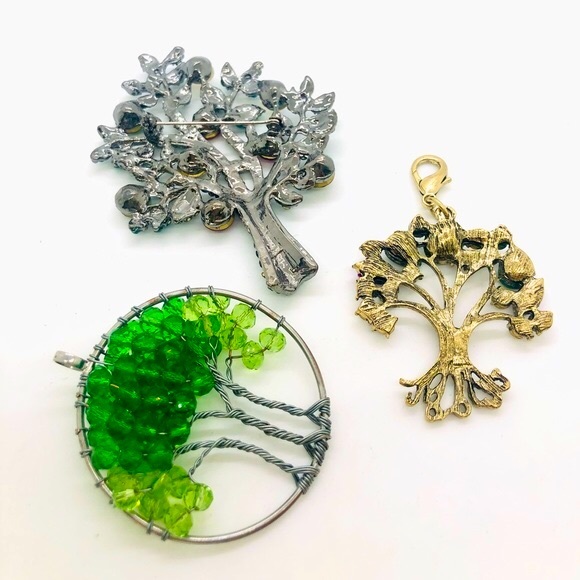 Vintage Crystal Rhinestone Tree Jewelry Lot - Picture 4 of 8